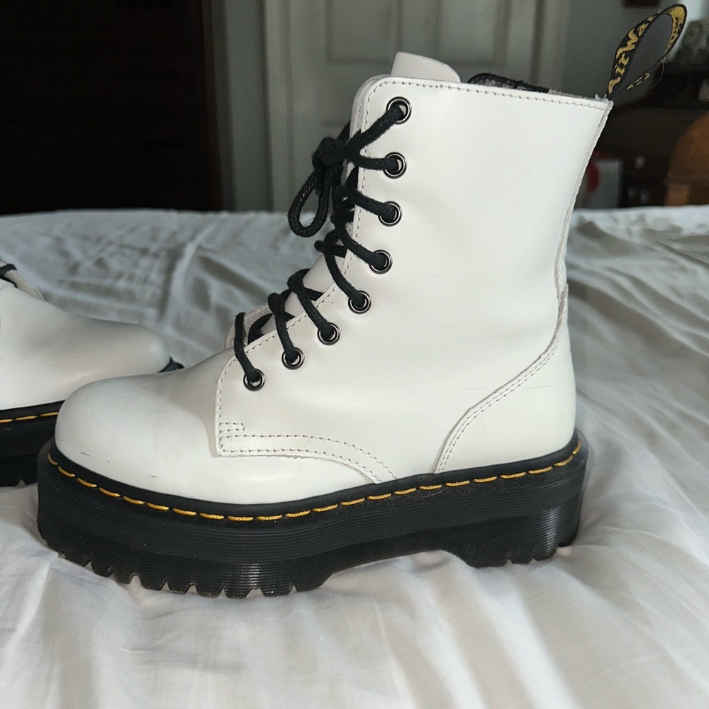 White Doc Marten Jadon boots - Picture 3 of 10